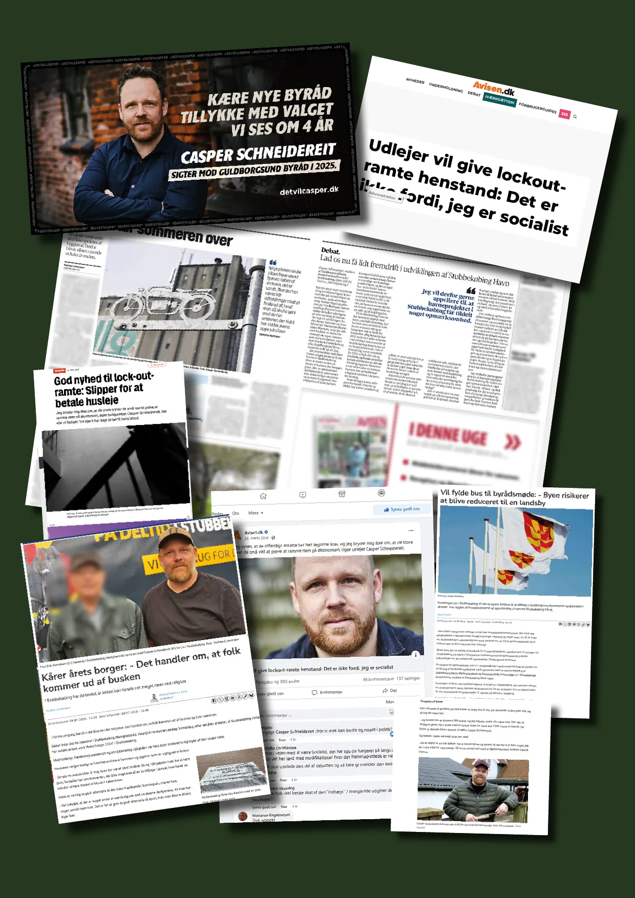 Side 2. Presseklip fra valgkampen og læserbreve