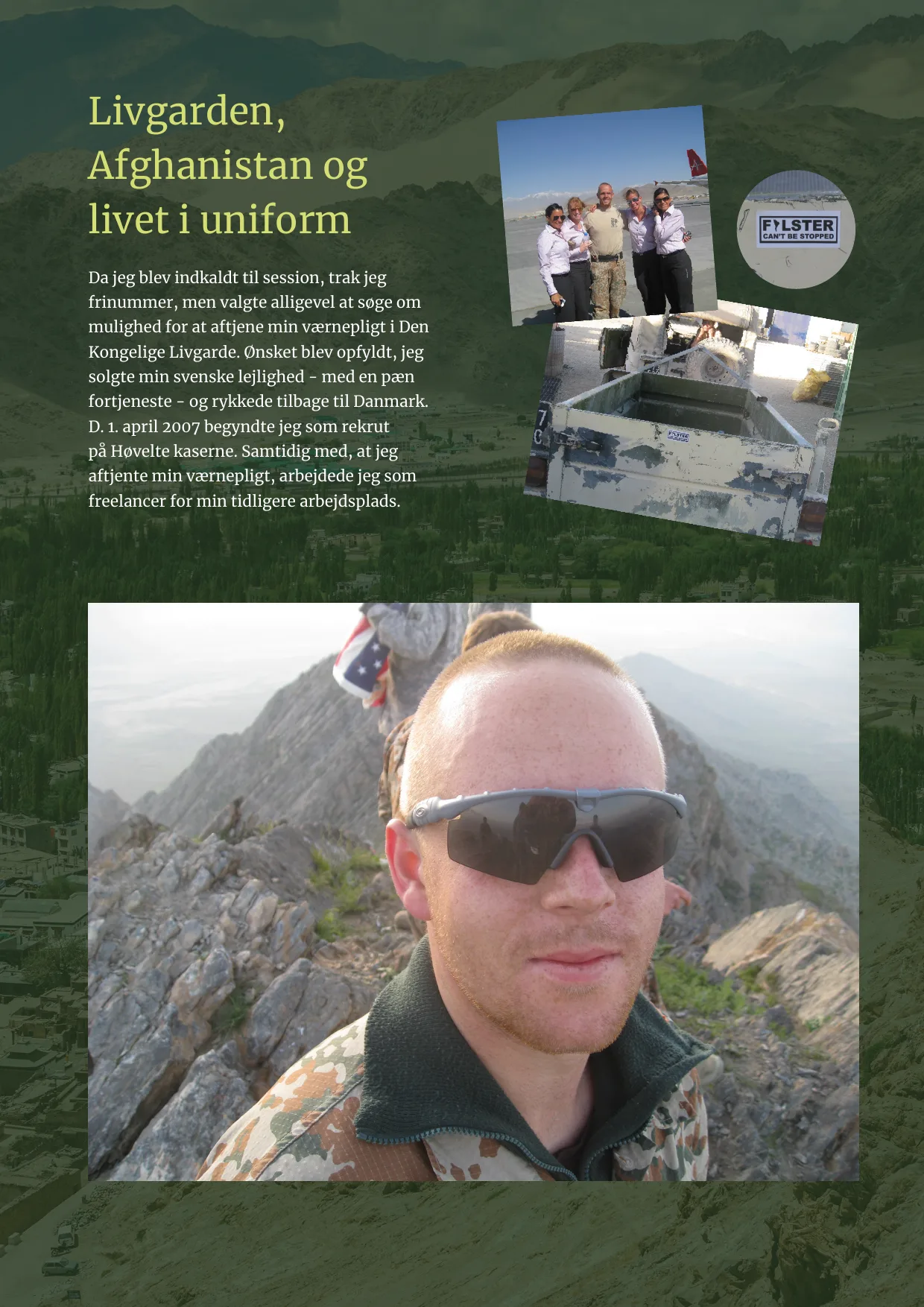 Side 6. Livgarden, Afghanistan og livet i uniform